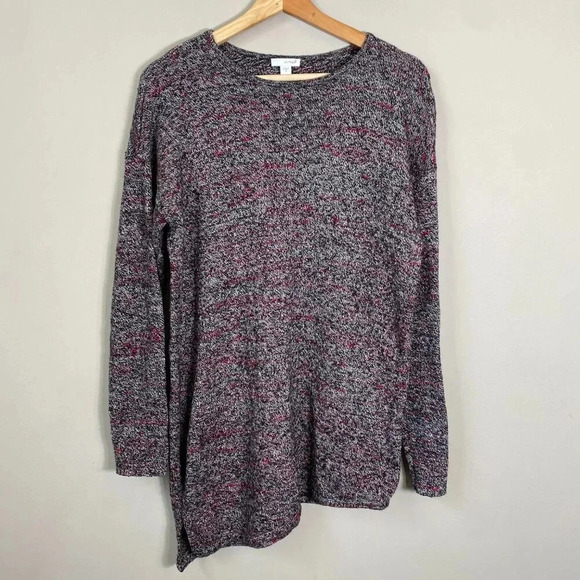 Pure Jill J.Jill Asymmetrical Cashmere Wool Pullover Knit Sweater Women's Medium - Picture 4 of 14